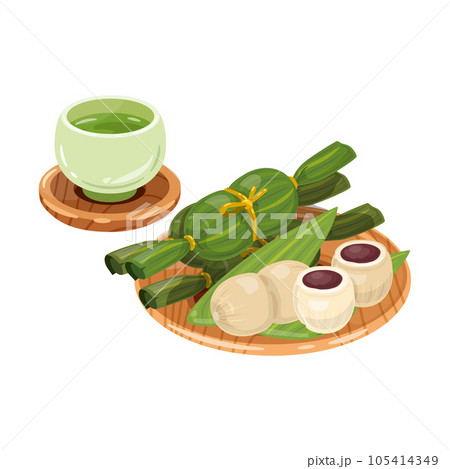 お茶　笹団子　こしあん2 105414349