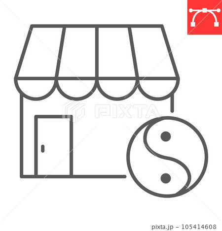 Spa salon line icon, building and relax, beauty salon vector icon, vector graphics, editable stroke outline sign, eps 10. Spa salon line icon, building and relax, beauty salon vector icon, vector graphics, editable stroke outline sign, eps 10. 105414608