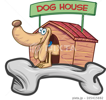 Cute Puppy Dog House.character cartoon Cute Puppy Dog House.character cartoon 105415692