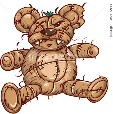 Teddy bear doll halloween edition cute vector Teddy bear doll halloween edition cute vector 105415944