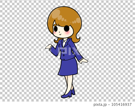 Illustration of a woman in a suit 105416937