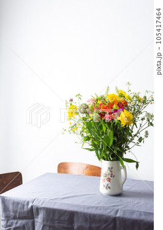 Summer bouquet of seasonal flowers 105417464