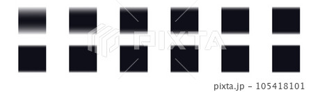Blurry shape elements squares. Soft blob and fluid graphic designs within a grunge stamp border. Flat vector illustrations isolated on white background 105418101