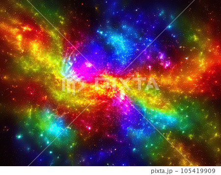 colorful isolated in black background colorful isolated in black background 105419909