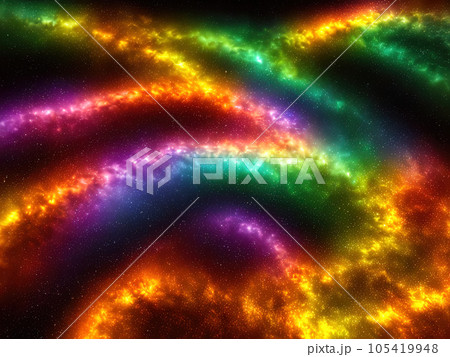 colorful isolated in black background colorful isolated in black background 105419948