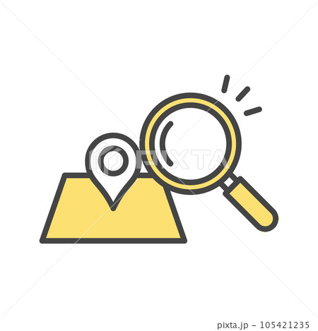 不動産 土地 売地 場所 地図検索アイコン 不動産 土地 売地 場所 地図検索アイコン 105421235