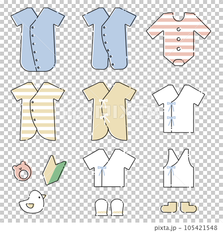 ベビー服 かわいいイラスト素材 ベビー服 かわいいイラスト素材 105421548