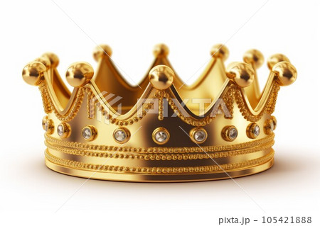 Golden crown. Gold royal prince. Generate Ai 105421888