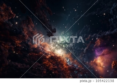 Cosmic galaxy background night. Astrology way. Generate Ai 105422138