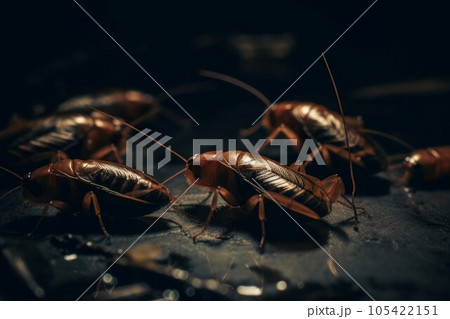 Home cockroaches. Pest insect bug. Generate Ai Home cockroaches. Pest insect bug. Generate Ai 105422151