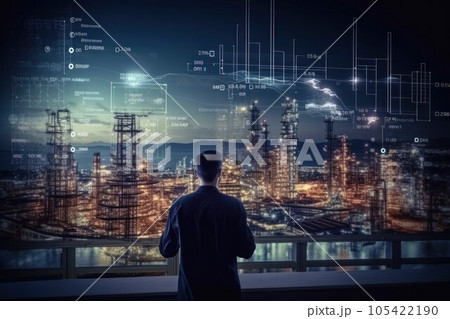 Business oil gas graph trade. Economy data. Generate Ai 105422190