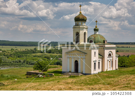 Alexander Nevsky Church in Khotyn Fortress, medieval fortification complex in Ukraine. 105422308