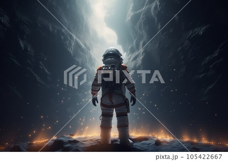 Astronaut discover universe. Future star. Generate Ai 105422667