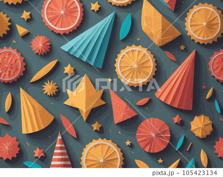 Party Element Pattern Vector Background Party Element Pattern Vector Background 105423134