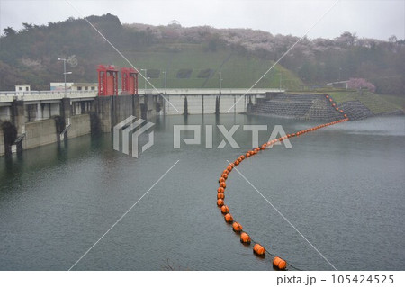 十王ダムの堤体と十王湖 十王ダムの堤体と十王湖 105424525