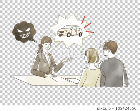 Automobile-related aggressive sales and troubled men and women 105424550