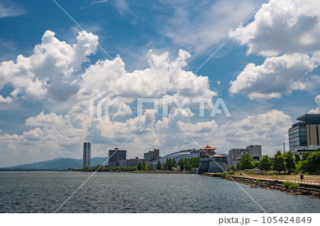 琵琶湖岸風景　大津市 105424849
