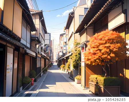 アニメ背景_秋の古都_001.jpg 105426285