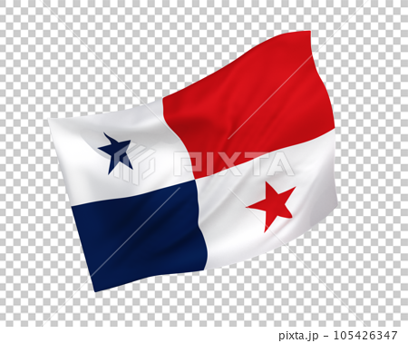 Simple 3D Panama flag fluttering in the wind 105426347