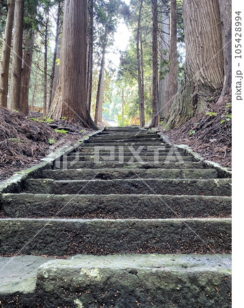 スラムダンクの聖地 森子大物忌神社の参道 スラムダンクの聖地 森子大物忌神社の参道 105428994