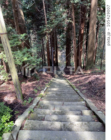 スラムダンクの聖地 森子大物忌神社の参道 スラムダンクの聖地 森子大物忌神社の参道 105429007