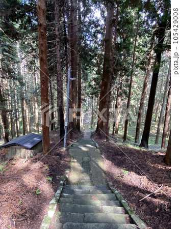 スラムダンクの聖地 森子大物忌神社の参道 スラムダンクの聖地 森子大物忌神社の参道 105429008