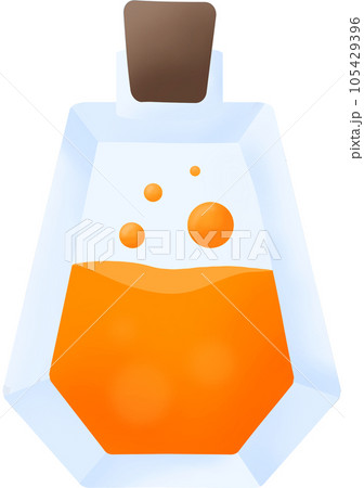 Orange potion, poison chemicals Scientific Equipment clipart 105429396