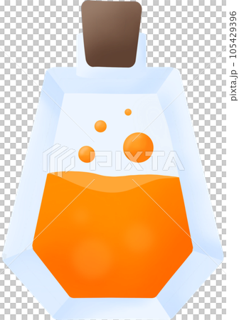 Orange potion, poison chemicals Scientific Equipment clipart 105429396