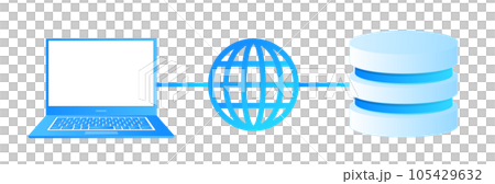 クライアントサーバモデルのイラスト 105429632