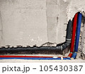 Wiring of plumbing pipes for water supply in a new house. 105430387