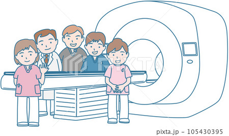トモセラピーと放射線治療室のスタッフ 105430395