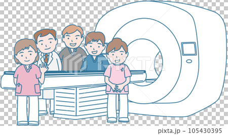 トモセラピーと放射線治療室のスタッフ 105430395