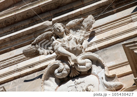 Statue of the angel, church of Saint Ignatius in Dubrovnik 105430427