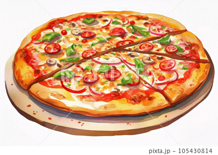 ピザとハーブの水彩画　絵画 ピサロ 「サントゥアンロモンの眺望」 4号 立体複製名画 【5％ポイント