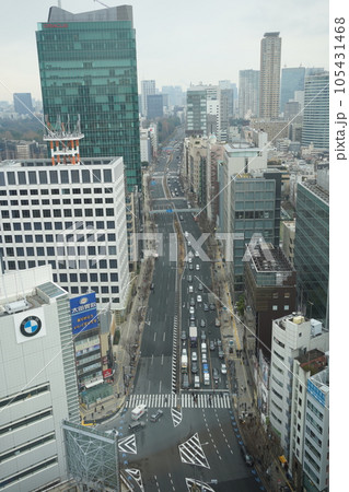 ビルから見下ろす都会の街並み ビルから見下ろす都会の街並み 105431468