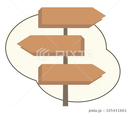 木製の看板。ベクターイラスト 木製の看板。ベクターイラスト 105431601