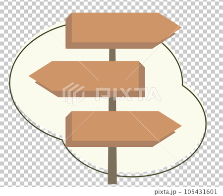 木製の看板。ベクターイラスト 木製の看板。ベクターイラスト 105431601