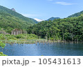 山の向こうに覗く縫道石山の頂上 105431613