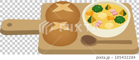 船上的麵包和南瓜湯 105432284