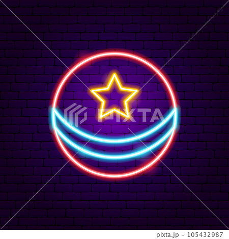 Ball with Star Neon Signのイラスト素材 [105432987] - PIXTA