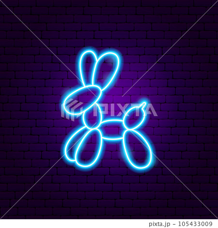 Dog Balloon Neon Sign Dog Balloon Neon Sign 105433009