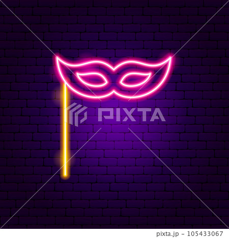 Masquerade Mask Neon Sign Masquerade Mask Neon Sign 105433067