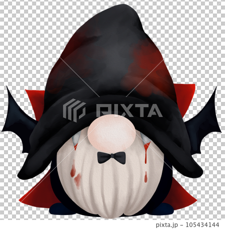 Cartoon Halloween gnome funny Watercolor Clip art cute illustrations Cartoon Halloween gnome funny Watercolor Clip art cute illustrations 105434144