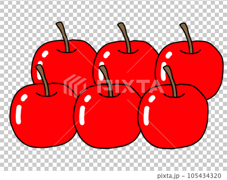 【ありんご】イラストオーダー おえかきさん青森 りんごステッカー | AM☆BASE