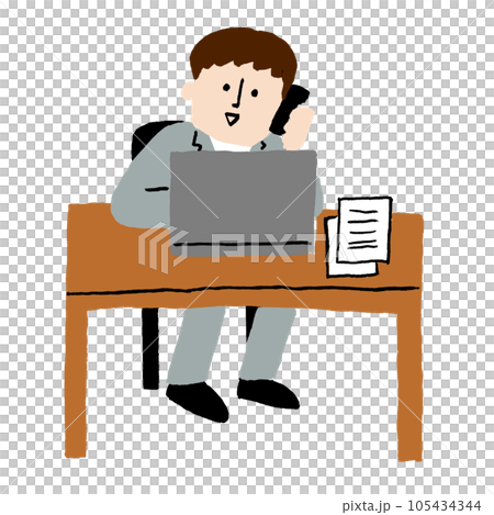 在辦公室工作的商人 在辦公室工作的商人 105434344