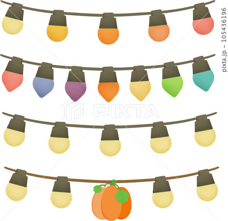 colorful hanging autumn decorative lights 105436196