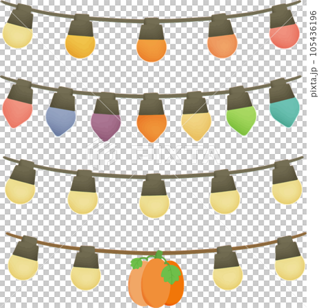 colorful hanging autumn decorative lights 105436196