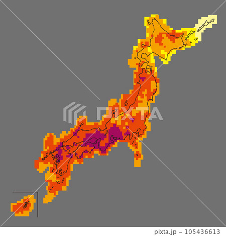 猛暑 日本列島 天気図 猛暑 日本列島 天気図 105436613