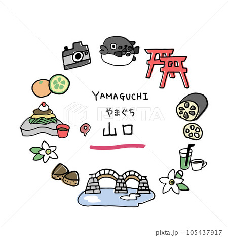 山口の手描きのアイキャッチ 105437917
