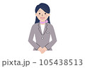 笑顔で対応をする女性のイラスト素材 105438513